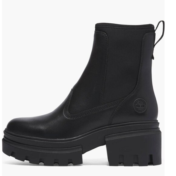 Timberland Everleigh Platform Chelsea Boot Black Women 8.5 - Picture 2 of 2